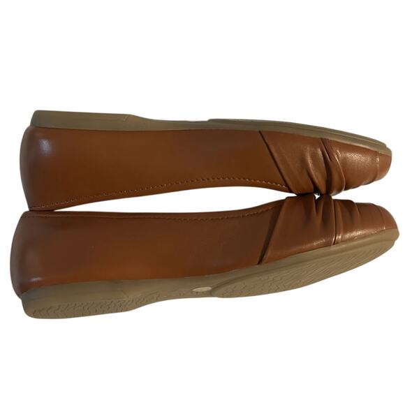 NIB earth Jacci Leather Comfort Ballet Round Toe Slip on Flat Dark Tan -Size 6.5 - Picture 5 of 10